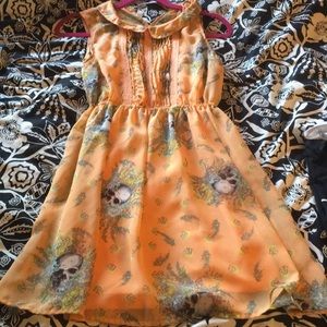 Orange skull dress